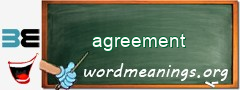 WordMeaning blackboard for agreement